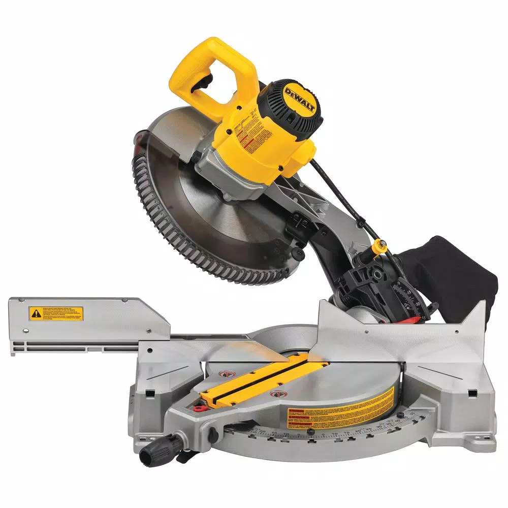 DEWALT 12 in. 15 Amp Corded Single Bevel Compound Miter Saw with Heavy-Duty Work Stand