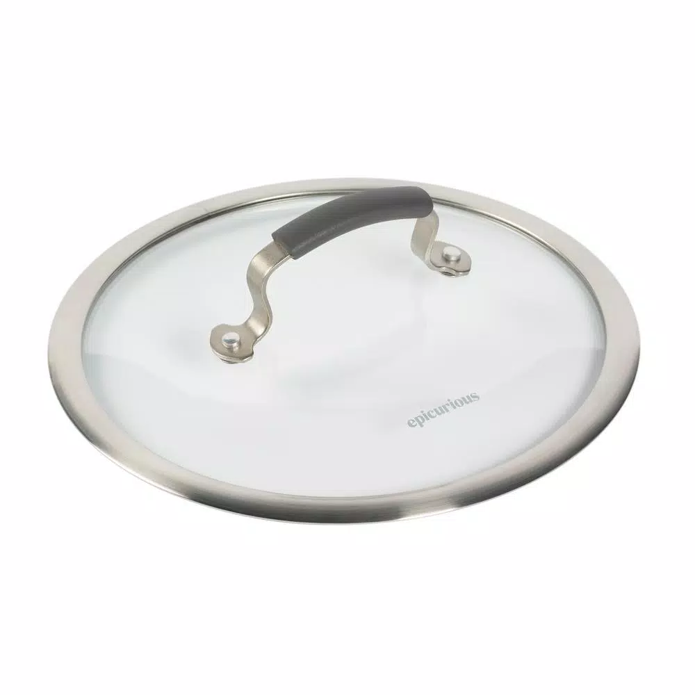 Epicurious 6 Qt. Hard-Anodized Aluminum Nonstick Saute Pan with Glass Lid, Copper