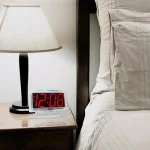 Equity by La Crosse Clear 1.8 in. Red LED Digital Alarm Table Clock with Battery Backup thumbnail 1