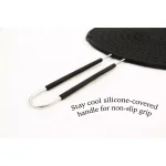 ExcelSteel 13 in. Silicone Splatter Screen with Non-Slip Heat-Resistant Grip, Stainless Steel Frame thumbnail 4