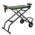 POWERTEC Universal Deluxe Rolling Miter Saw Stand with 440 lb Capacity and 8" Wheels thumbnail 1