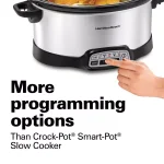 Hamilton Beach 6 Qt. Programmable Stay or Go Stainless Steel Slow Cooker with Party Dipper thumbnail 4