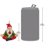 Design Toscano Zen Gnome Holiday Ornament - Hand Painted Resin Christmas Tree Bauble thumbnail 7