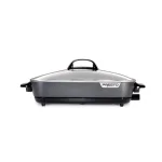 Presto SlimLine 16 in. Black Non-Stick Electric Skillet with Heavy Cast Aluminum Pan thumbnail 3
