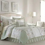 Laura Ashley Harper Green Floral Cotton 18 in. x 18 in. Throw Pillow thumbnail 4