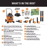 RIDGID 16 Gal. 6.5 Peak HP NXT Wet/Dry Shop Vacuum with OSHA/HEPA Filtration Kit thumbnail 2