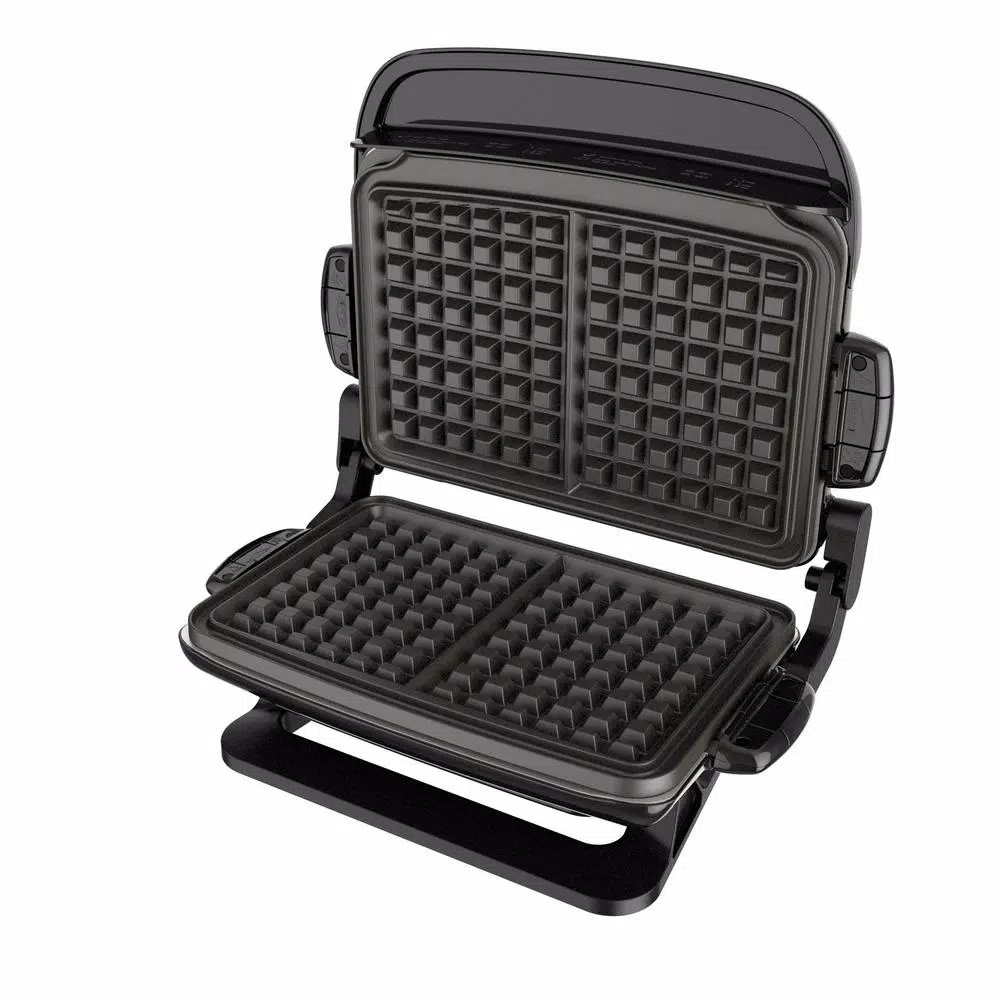 George Foreman Evolve Grill System with Removable Ceramic Grill and Waffle Plates, 1440W, Black