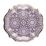 Sugar Plum Party SugarPlum Collection Boho Lavender and Gold Octagon Paper Salad Plates, 16-Piece Set thumbnail 1