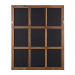 Kate and Laurel Hogan 9-Pane Windowpane Wall Mirror, Rustic Natural Wood Frame, 26 x 32 in. thumbnail 5