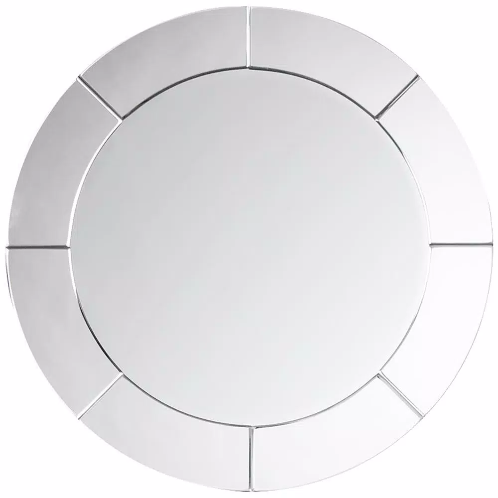 StyleWell 29 in. Round Classic Frameless Accent Mirror