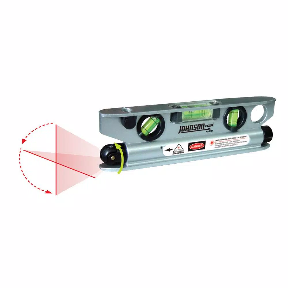 Johnson Magnetic Torpedo Laser Level with Aluminum Frame and 100 ft. Projection