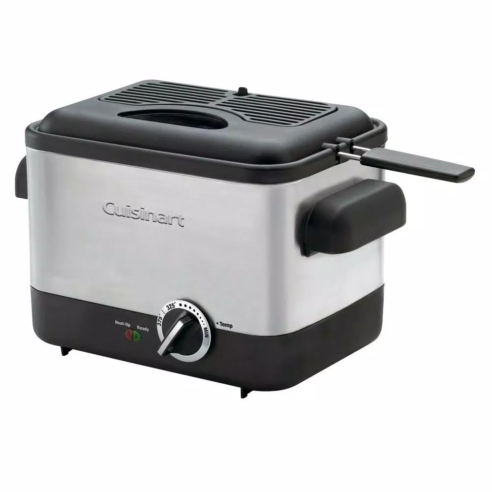Cuisinart CDF-100 Compact Deep Fryer, 1.1L Capacity, Stainless Steel