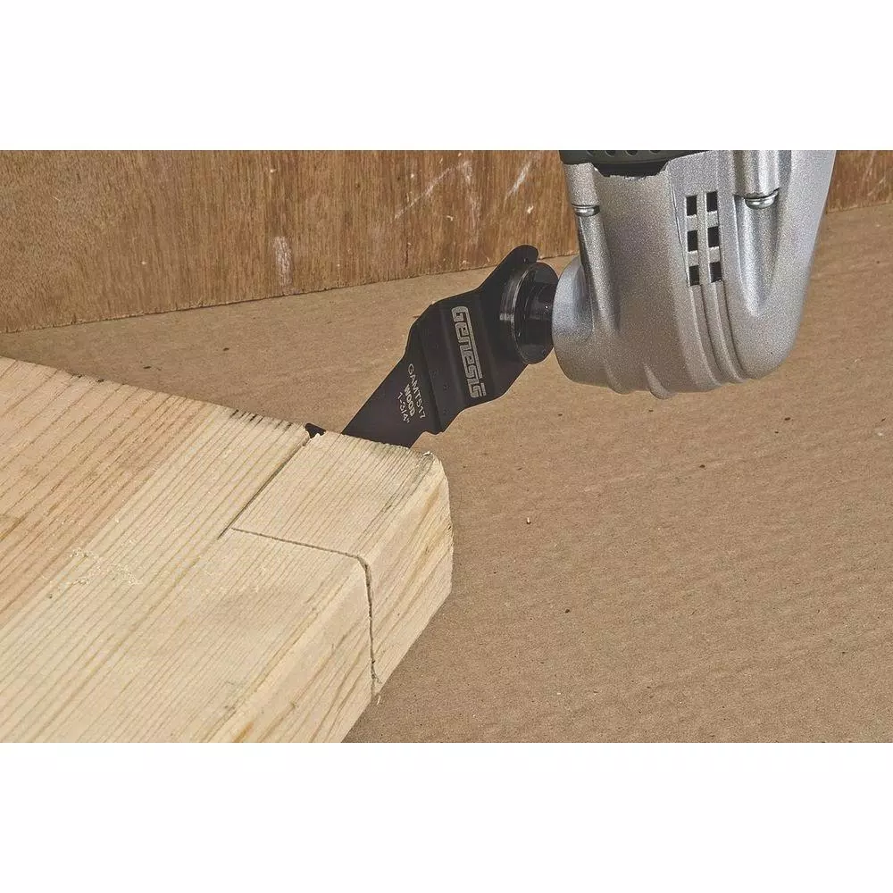 Genesis Universal 1-3/4 in. Coarse Tooth Flush Cut Oscillating Multi-Tool Blades, 2-Pack