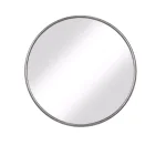 Martin Svensson Home Contemporary Round Pewter Metal Frame Accent Mirror, 36 in. x 36 in. thumbnail 1
