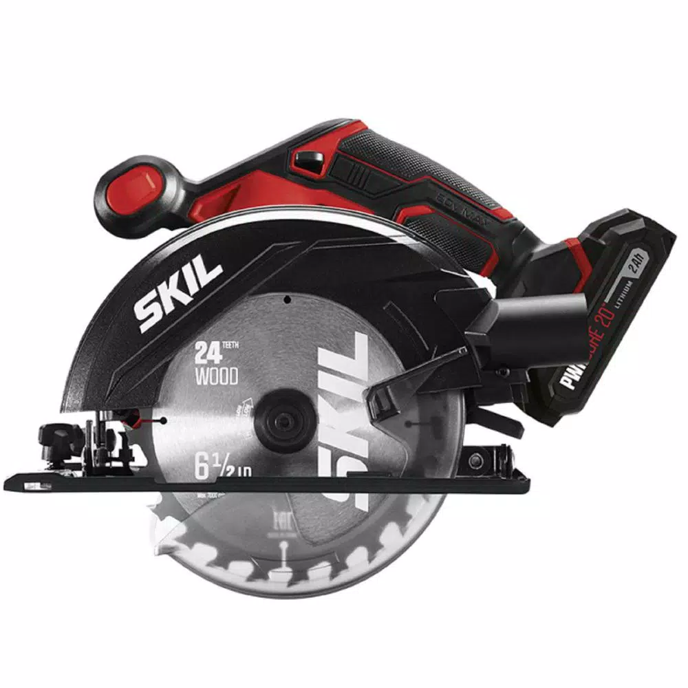 SKIL 20V PWRCore Lithium Cordless 6-1/2 in. Circular Saw Kit