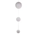 Alpine Corporation 37 in. 3-Tier Hanging Christmas Ornament with 350 Blue and White Chasing LED Lights thumbnail 9