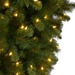 Home Accents Holiday 7 ft Wesley Upside Down Long Needle Pine Pre-Lit LED Artificial Christmas Tree with 420 Color Changing Lights thumbnail 4