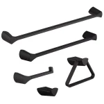 Delta Zura Matte Black Towel Ring - Geometric Hand Towel Holder thumbnail 3