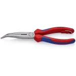 KNIPEX 8 in. Angled Long Nose Pliers with Side Cutter and Tether Attachment thumbnail 1