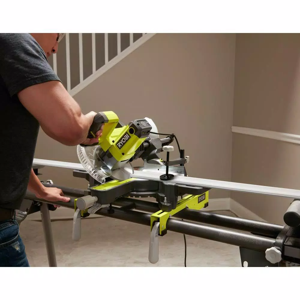 RYOBI 7-1/4 in. Sliding Compound Miter Saw with Stand, 10 Amp, 5350 RPM Kit