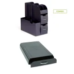 Mind Reader 2-Piece Coffee Condiment Organizer Set with 50-Pod Capacity Storage Drawer, Black thumbnail 1