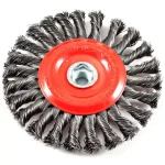 Forney 6 in. Twist Knot Wire Wheel Brush with 5/8 in.-11 Threaded Arbor thumbnail 2