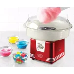 Nostalgia Retro Red Cotton Candy Maker Machine with Cones - Works with Hard Candy & Sugar-Free Candy thumbnail 7