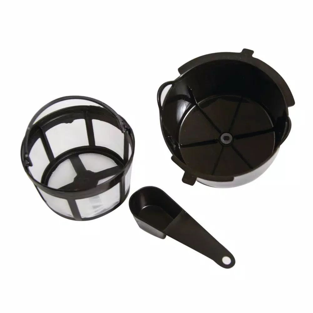 Continental 4-Cup Black Drip Coffee Maker with Non-Stick Keep Warm Plate and Permanent Filter