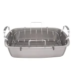Circulon 17 x 13 in. Nonstick Steel Roasting Pan with U-Shaped Rack thumbnail 3