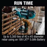 Makita 18V LXT Brushless Cordless Rebar Tying Tool Kit with 5.0 Ah Battery thumbnail 12