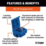 CURT Snap Lock Tap Connectors with Gel Sealant, 18-14 Gauge Wire, 100-Pack thumbnail 3