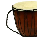 Benzara Toca Wood and Leather Brown Djembe Drum Decorative Musical Instrument thumbnail 3