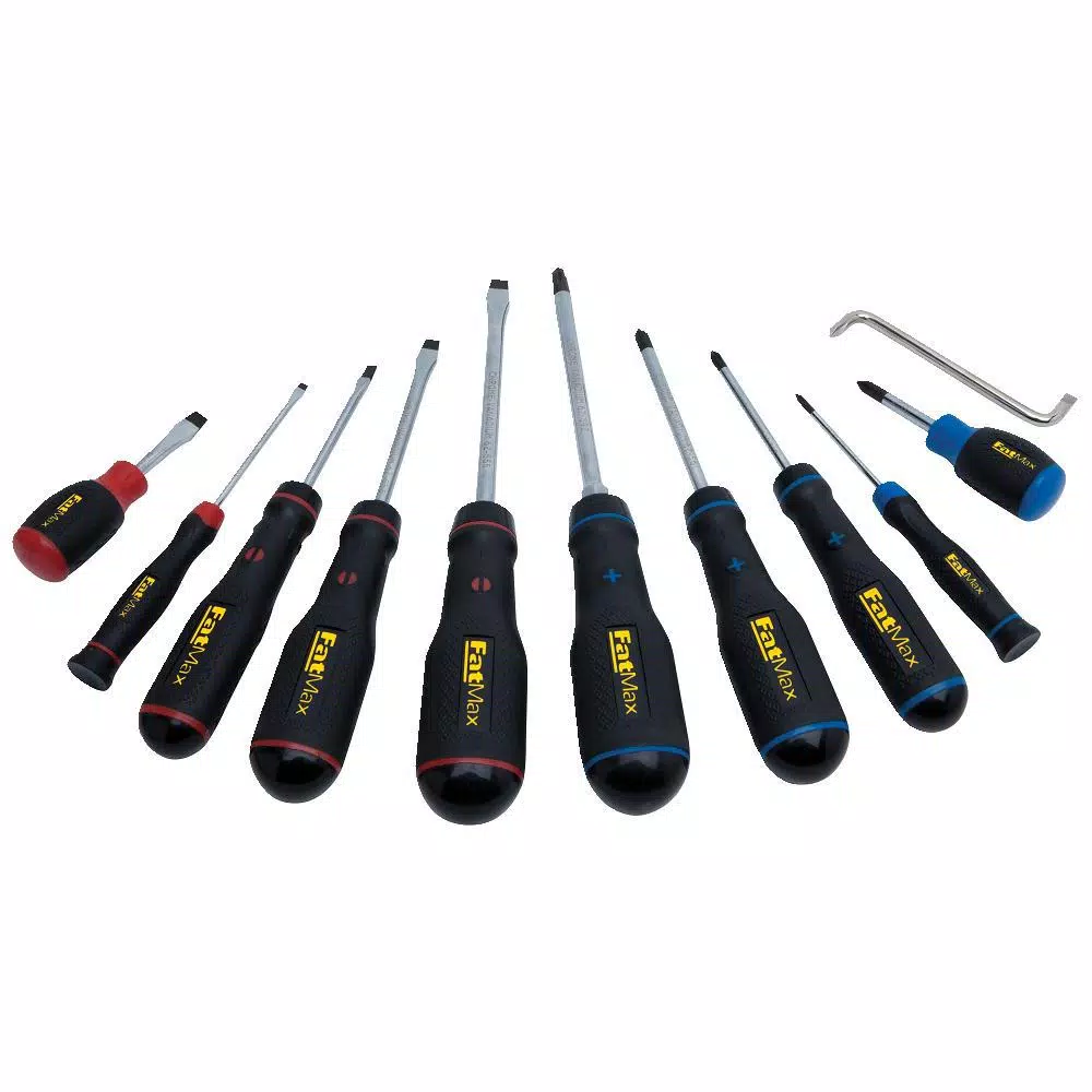 Stanley FATMAX 11-Piece Screwdriver Set with Magnetic Tips and Ergonomic Handles