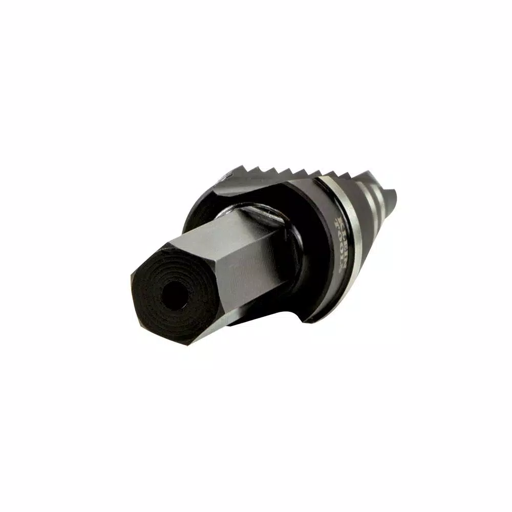 Klein Tools Double Fluted Step Drill Bit, 1/4 in. to 3/4 in., 3/8 in. Hex Shank, High Speed Steel