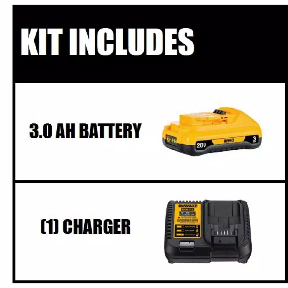 DEWALT 20V MAX 3.0Ah Lithium-Ion Battery and 12V to 20V MAX Charger Combo Kit