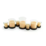 Danya B Bubbles Iron and Glass Hurricane Candle Holder for 7 Candles thumbnail 3