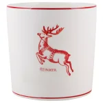 Molly Hatch White Reindeer Ceramic Round Utensil Crock, 7 in. thumbnail 1