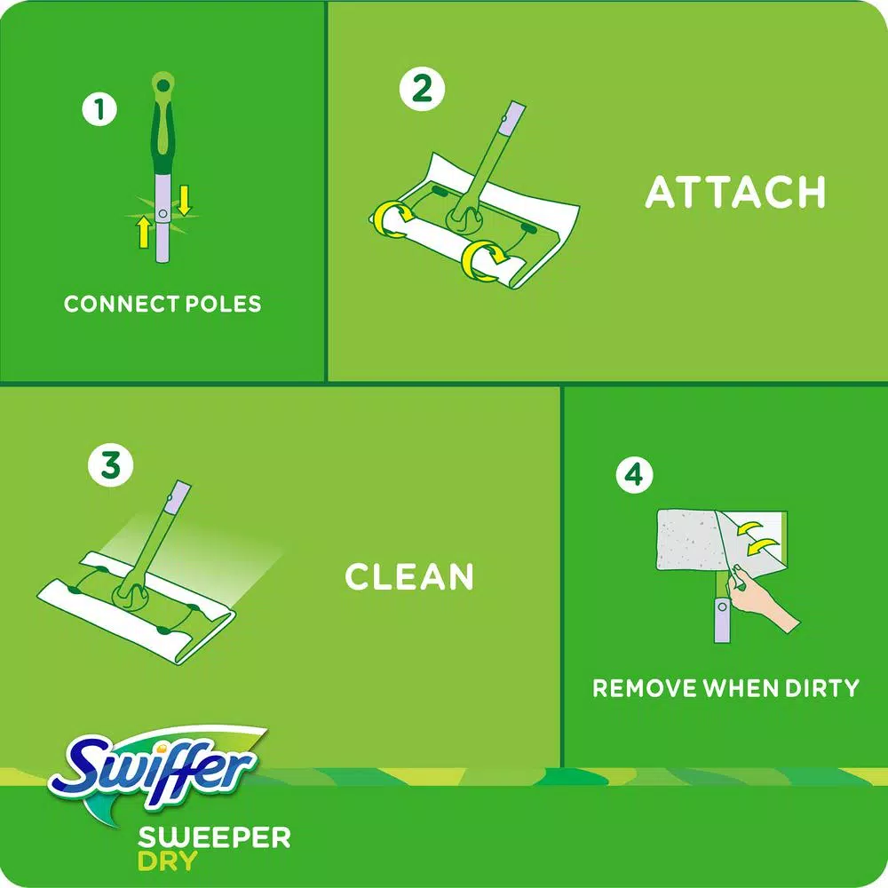Swiffer Sweeper Dry Cloth Refills with Gain Original Scent, 37-Count, 4-Pack