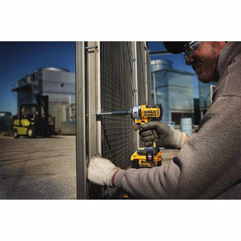 DEWALT 20V MAX XR Brushless 3/8 in. Compact Impact Wrench Kit with (2) 4.0 Ah Batteries & Socket Set