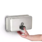 Alpine Industries Alpine 424-SSB 1200ml Stainless Steel Horizontal Manual Liquid Soap Dispenser thumbnail 3