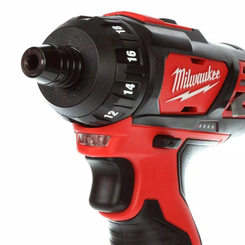 Milwaukee M12 12V Lithium-Ion Cordless 1/4 in. Hex 2-Speed Screwdriver Kit with Two 1.5 Ah Batteries and Case
