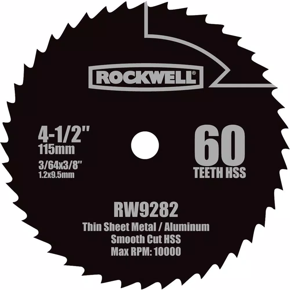 Rockwell 4-1/2 in. 60T HSS Compact Circular Saw Blade
