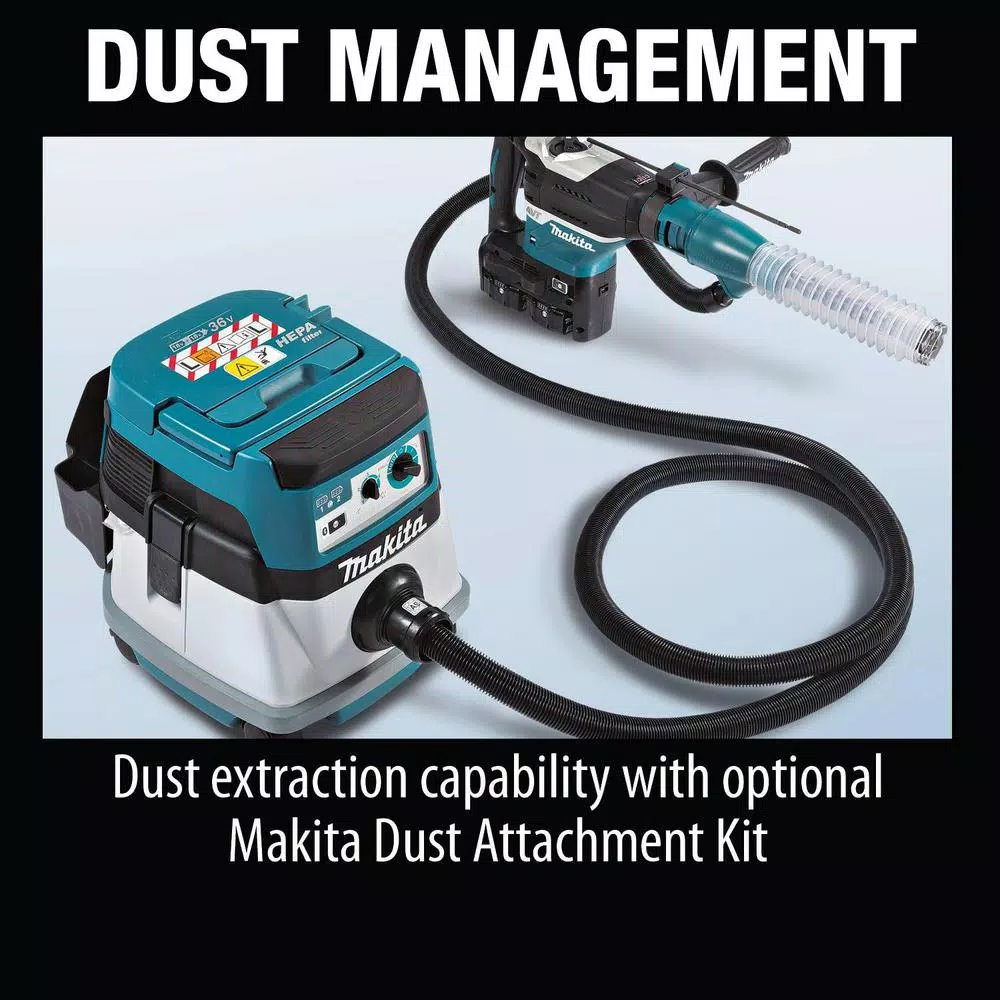 Makita 18V X2 LXT 36V Cordless SDS-MAX Rotary Hammer Kit with 1/2 in. Impact Wrench Bonus