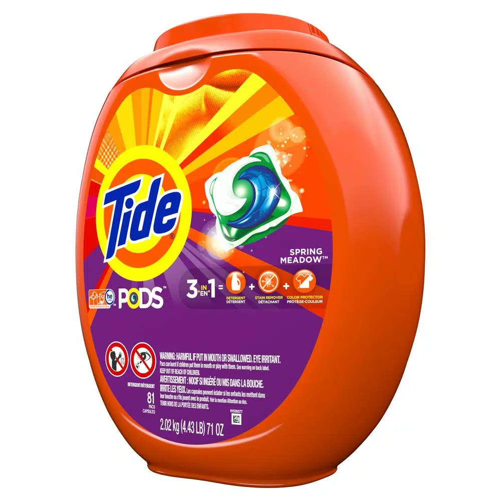 Tide PODS Laundry Detergent Spring Meadows Scent, 81-Count (2-Pack)