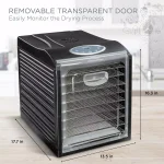 Ivation Stainless Steel Food Dehydrator Machine with 9 Trays, 600W Digital Timer & Temperature Control thumbnail 4
