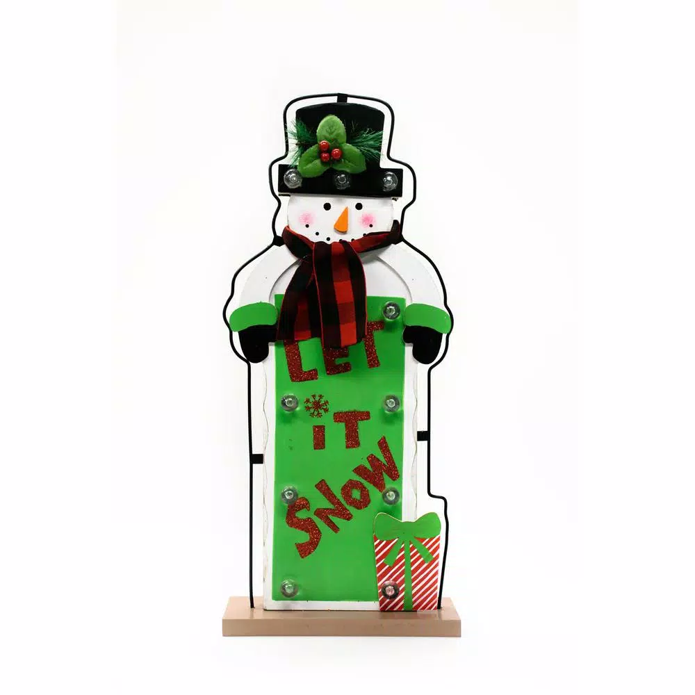 Fraser Hill Farm 24 in. Artificial Christmas Wreath Decor Set with Train, Sleigh, and LED Shelf Sitters