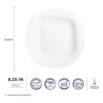 Luminarc Carine White 10.5" Dinner Plates, 6-Pack Opal Glass thumbnail 4