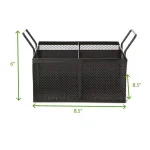 Mind Reader 4-Section Black Mesh Cutlery Caddy, Stainless Steel Flatware Organizer for Countertops thumbnail 7