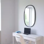 Umbra Hub Oval Modern Black Mirror with Rubber Rim, 36 in. x 24 in. thumbnail 9