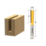 Yonico 1/2 in. Dia Carbide Tipped Straight Router Bit, 2 Flute, 2 in. Cutting Length thumbnail 2